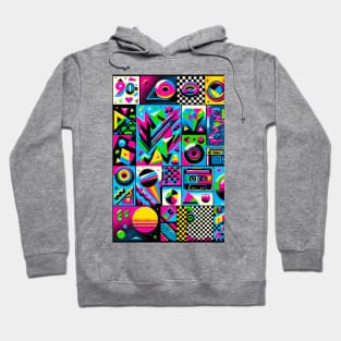 Abstract Colorful 90s Pattern Hoodie